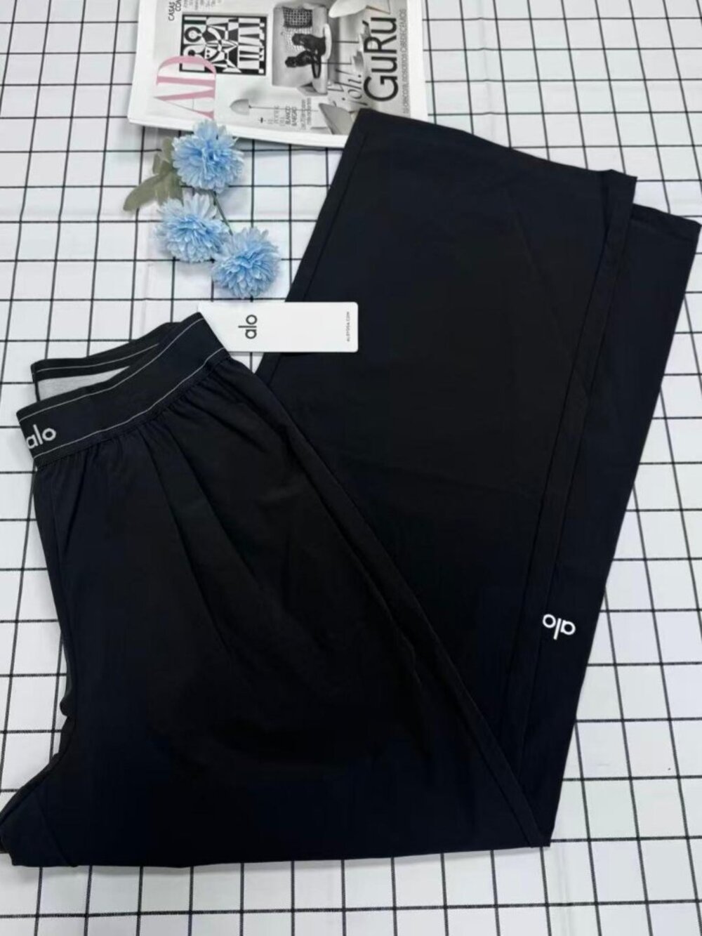 ALO Yoga Black Suit Up Pants Straight Leg Pants 🤭 NWT (Length:30" Inseam)🎈 - Picture 4 of 9